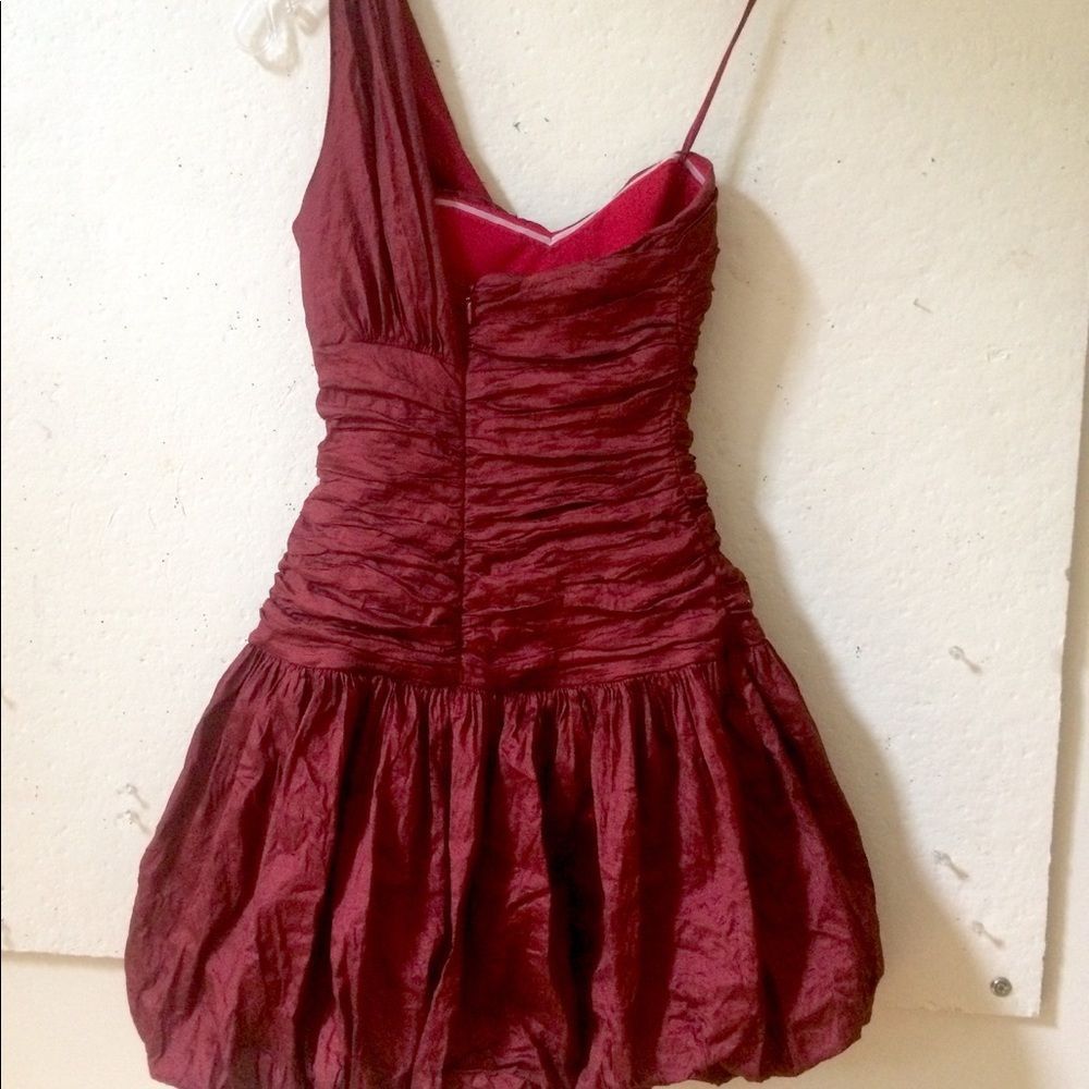 BCBG Ruche metallic short formal dress - Picture 7 of 9